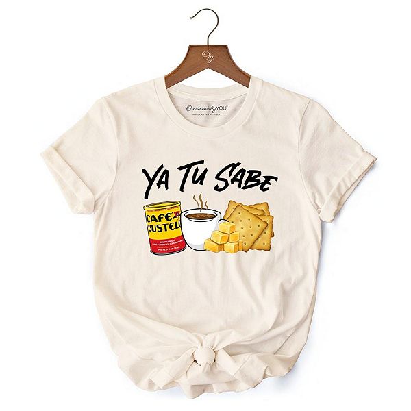 

Футболка Ya tu sabe café queso and galleta для любителей кофе Ornamentallyyou, Beige, Коричневый, Футболка Ya tu sabe café queso and galleta для любителей кофе Ornamentallyyou, Beige