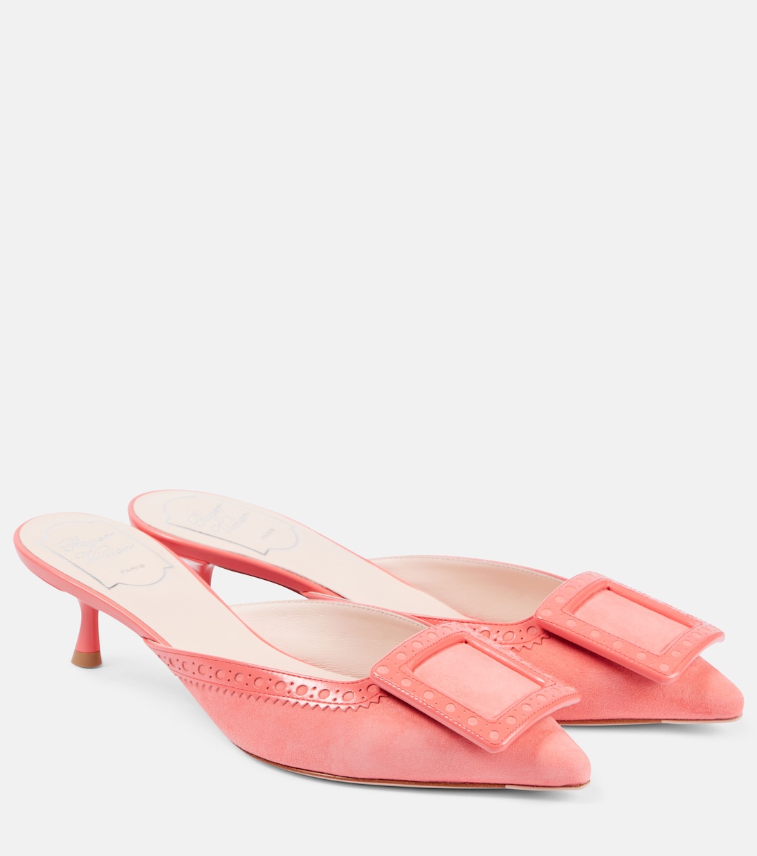 Замшевые мюли Viv' In The City Roger Vivier, Sheer+Nagoya