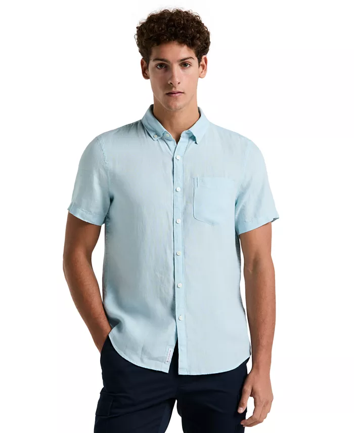 

Мужская льняная рубашка Delave Original Penguin, синий
