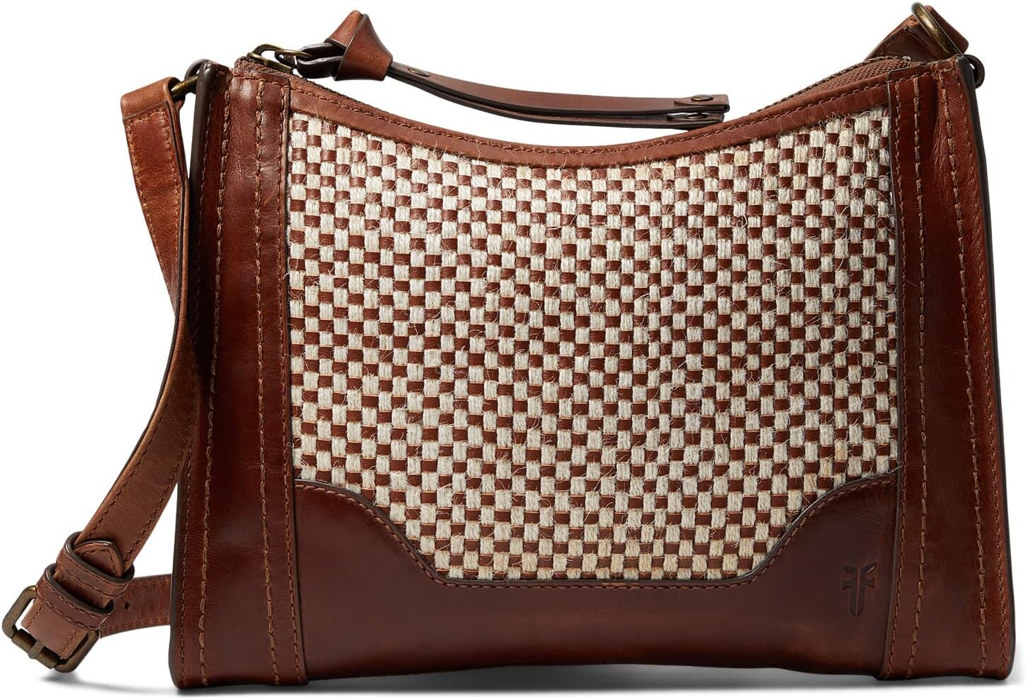 

Сумка кросс-боди Frye Mackenna Woven Jute Zip Crossbody, цвет Brown Multi