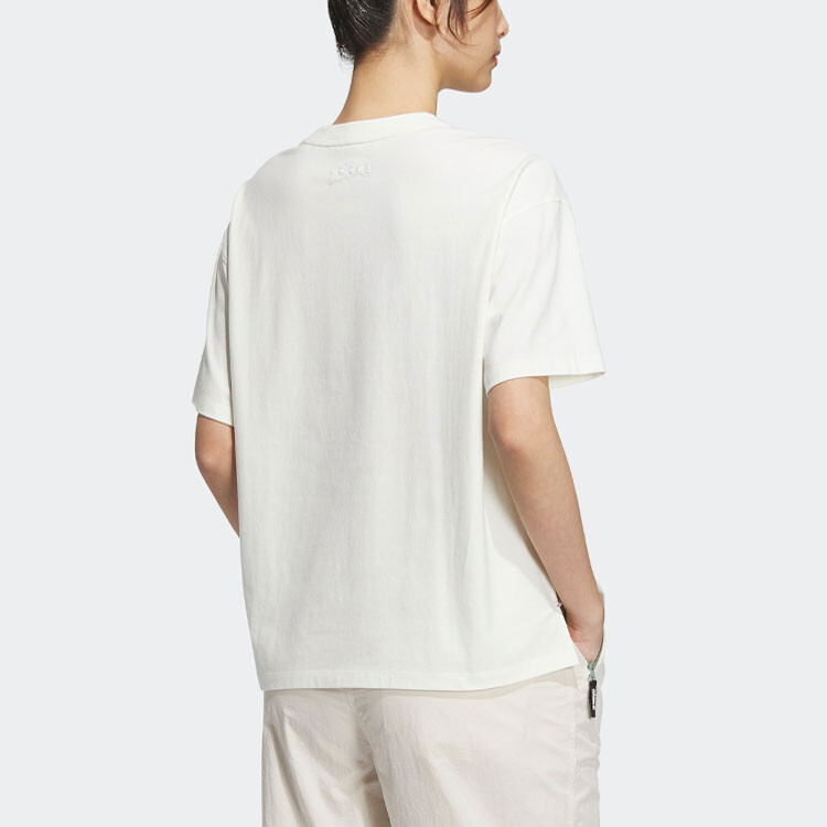 Футболка с короткими рукавами и круглым вырезом в рубчик «Off White» Adidas Originals — фото 3
