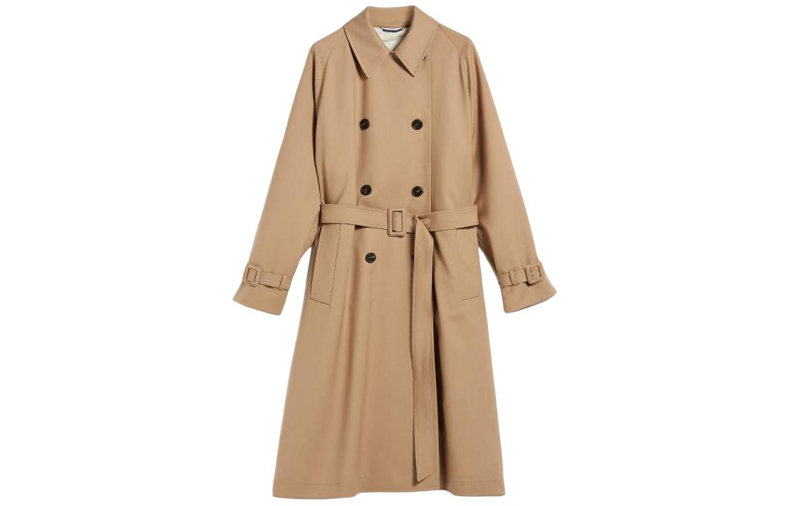 

WEEKEND MaxMara Шерстяное прямое пальто женское верблюжьего цвета, Camel
