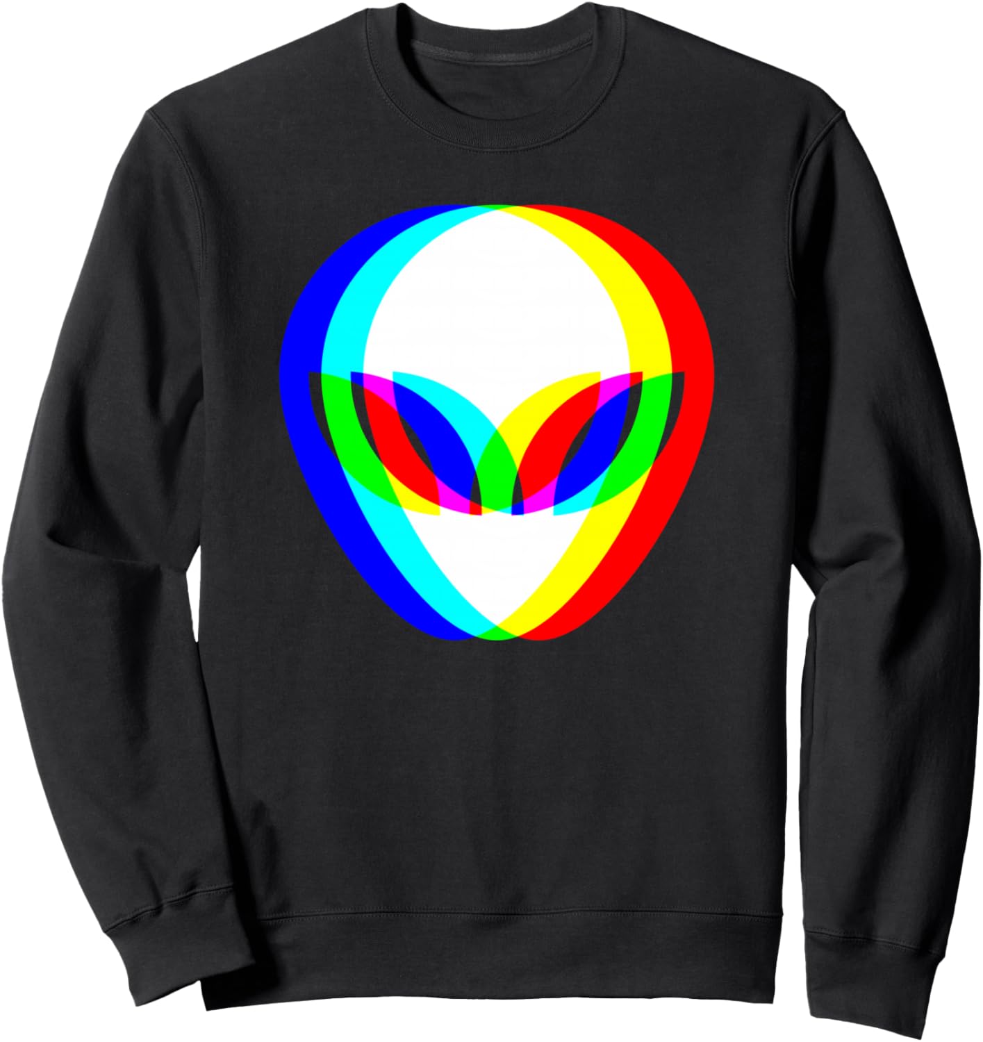 

Толстовка с изображением головы инопланетянина Учиджина Bigup Trippy Edm Techno Raver Party Designs, черный