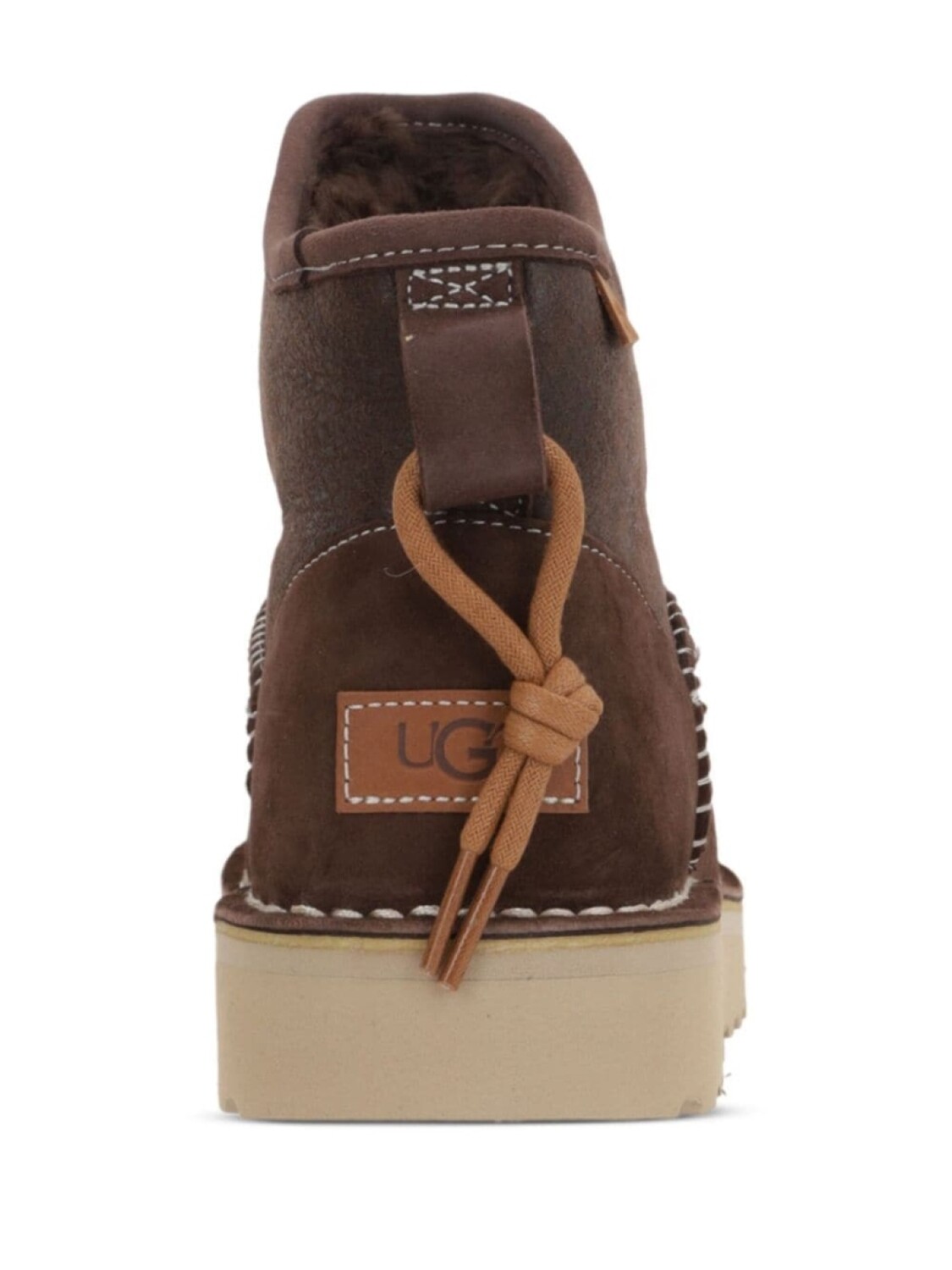 Ботинки мужские UGG зимние подкладкой из овечьей шерсти, коричневый — фото 2