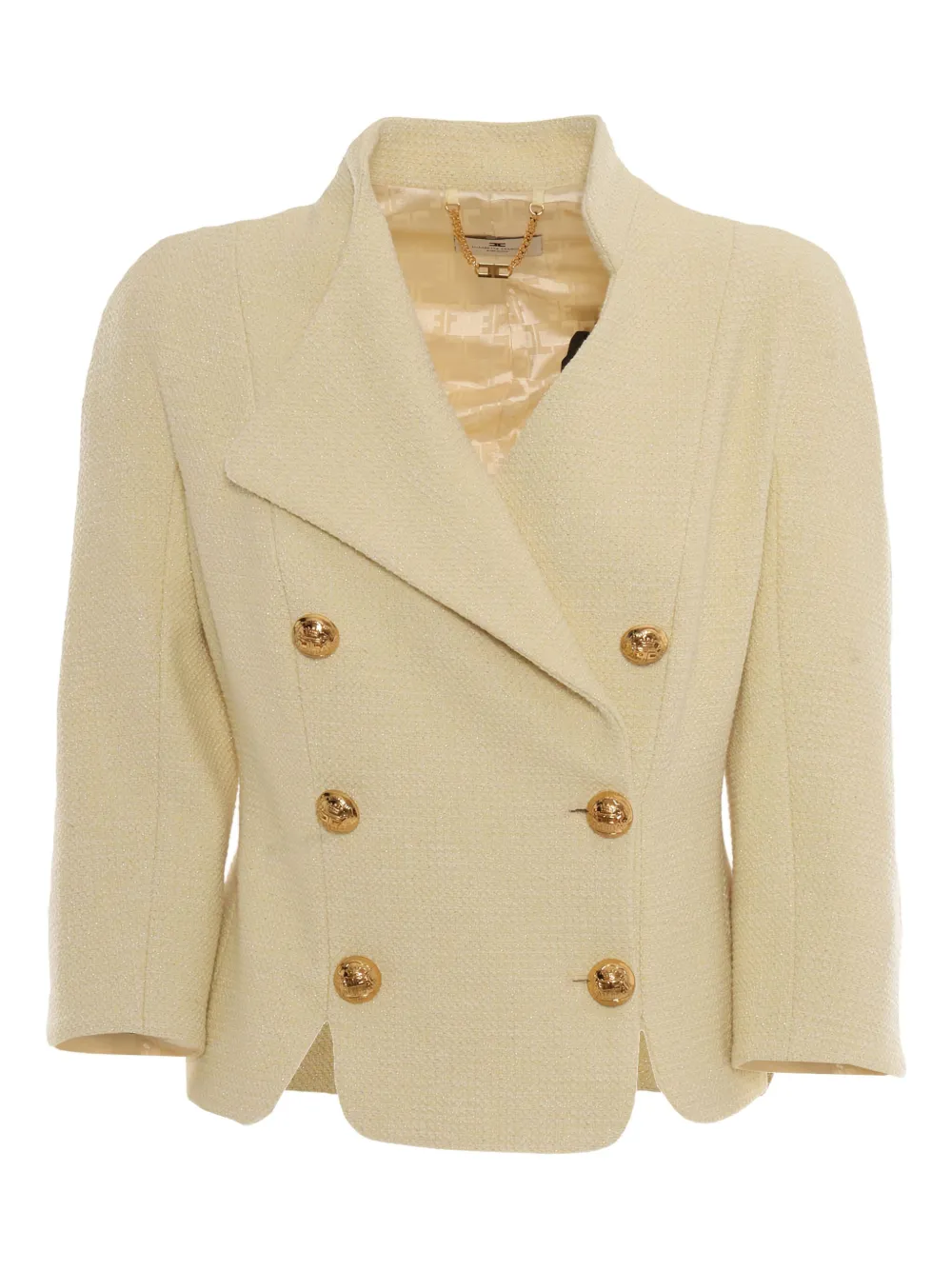 

Двубортная куртка Elisabetta Franchi, нейтральный