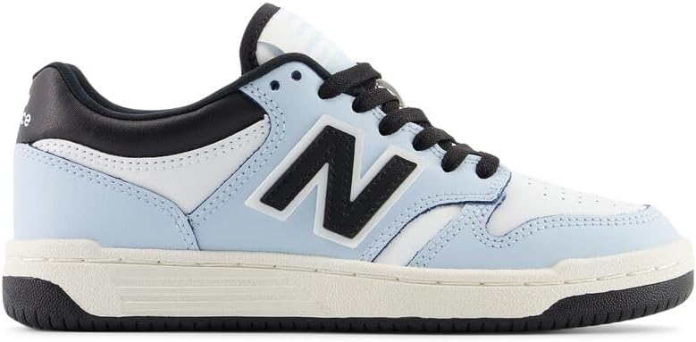 Детские кроссовки New Balance 480 V1 на шнуровке для мальчиков, белый — фото 3