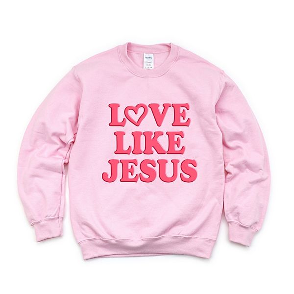 

Графический свитшот Love like Jesus heart bold puff Simply Sage Market, Light Pink, Зеленый, Графический свитшот Love like Jesus heart bold puff Simply Sage Market, Light Pink