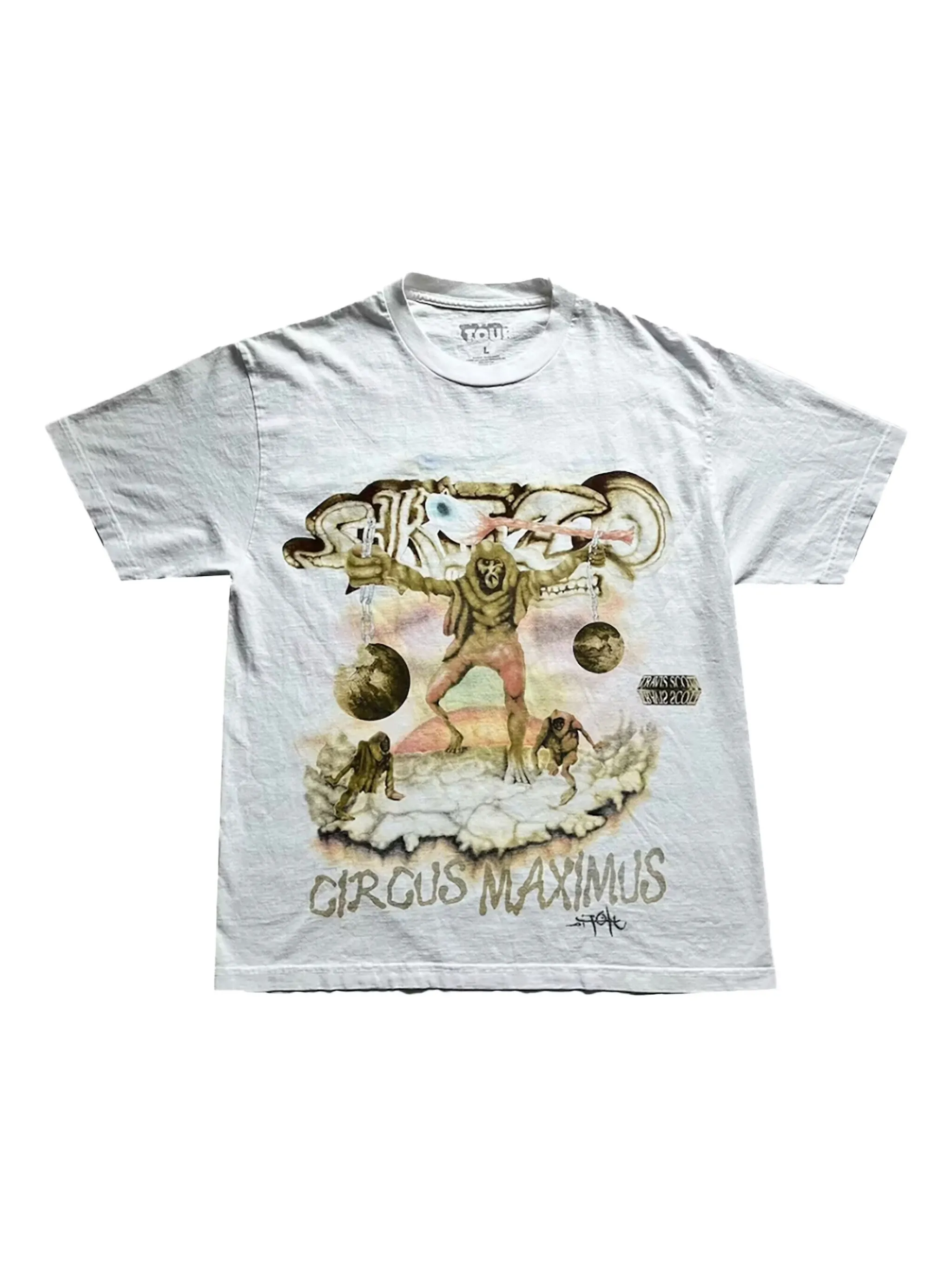 

Футболка Utopia Tour Skitzo Circus Maximus Travis Scott, белый