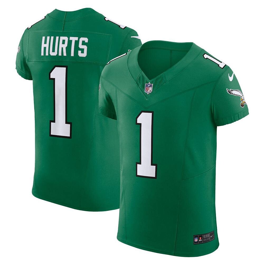 Мужские кроссовки Nike Jalen Hurts Kelly Green Philadelphia Eagles Alternate Vapor F. Элитный Джерси, цвет Eag Green — фото 2