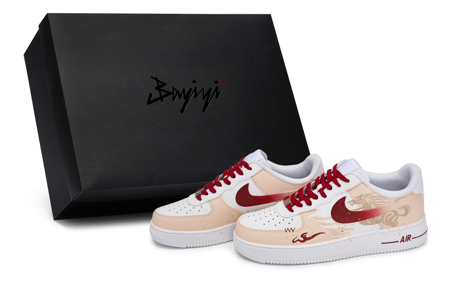 

Nike Air Force 1 LE 811 Manufacturing, Red Cloud By Ma Shuo, противоскользящая амортизация, устойчивость к истиранию, низкий верх