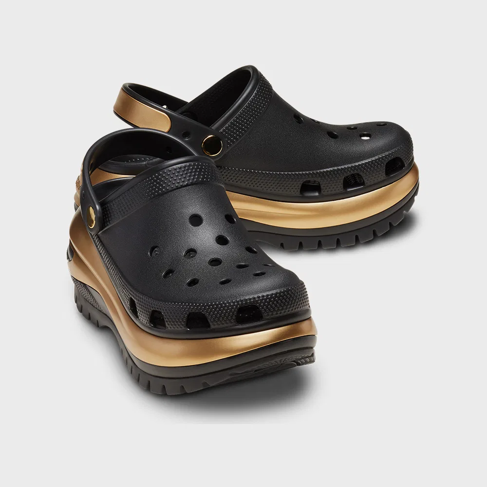 Мужские клоги Crocs Mega Crush Metallic бежевые