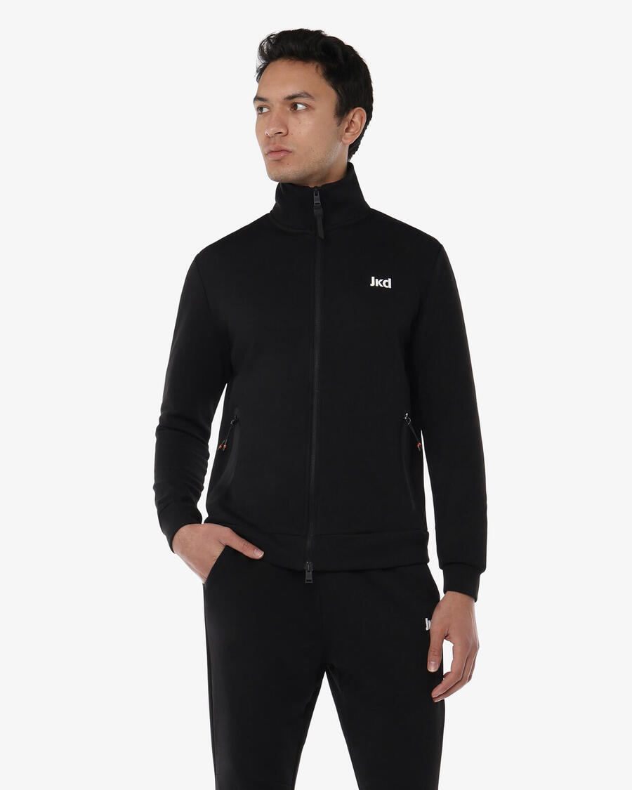 

JAKED Черная синтетическая фитнес-толстовка для мужчин