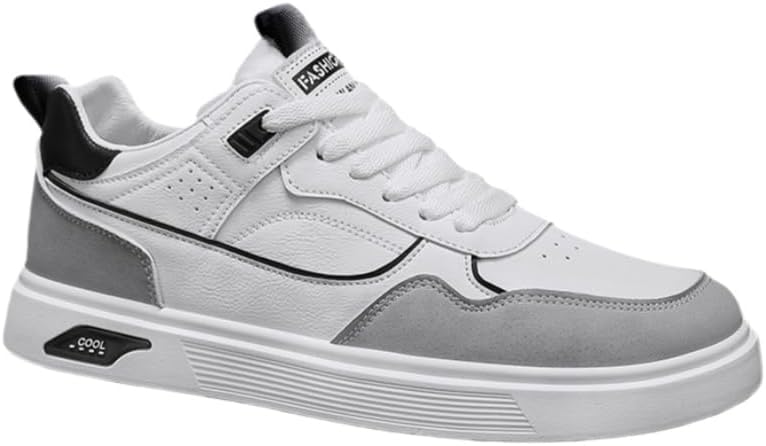 

Удобные и дышащие мужские спортивные кроссовки FmShi - мягкий верх из полиуретана, универсальные повседневные кроссовки для прогулок, белый