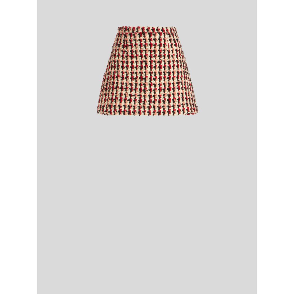 

ЮБКА ИЗ ШЕРСТИ БУКЛЕ ETRO, красный