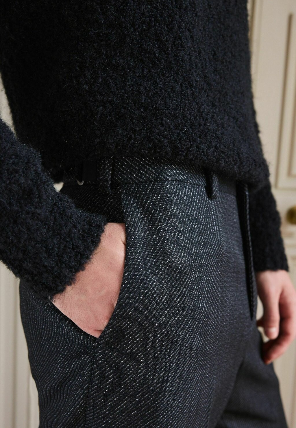 

Костюмные брюки TEXTURED REGULAR FIT Next, черный
