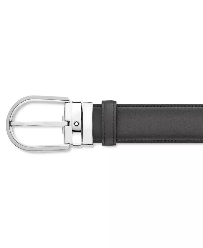 

Кожаный ремень из подковы Montblanc, черный