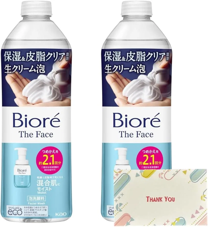 Набор для умывания Kao Biore The Face Moist Refill 340 мл, 2 шт, для комбинированной кожи