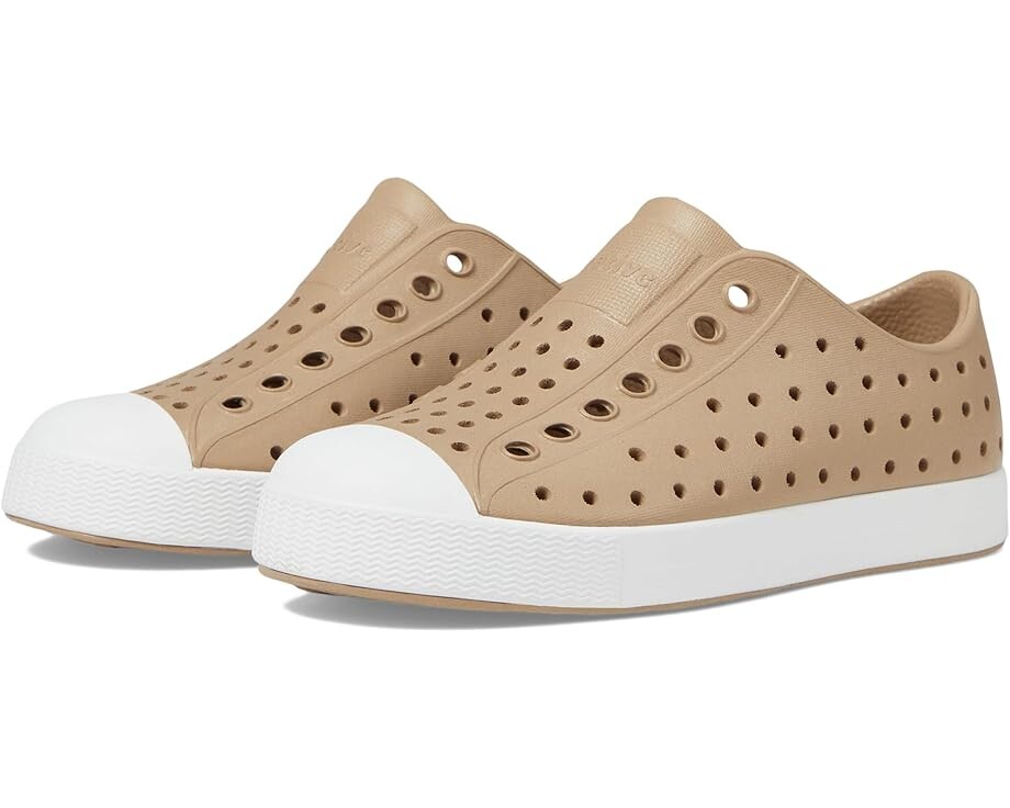 

Кроссовки Native Shoes Kids Jefferson, цвет Flax Tan/Shell White