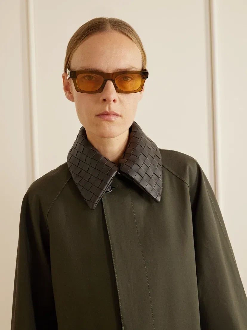 Квадратные солнцезащитные очки из ацетата Ribbon BOTTEGA VENETA EYEWEAR, коричневый — фото 2