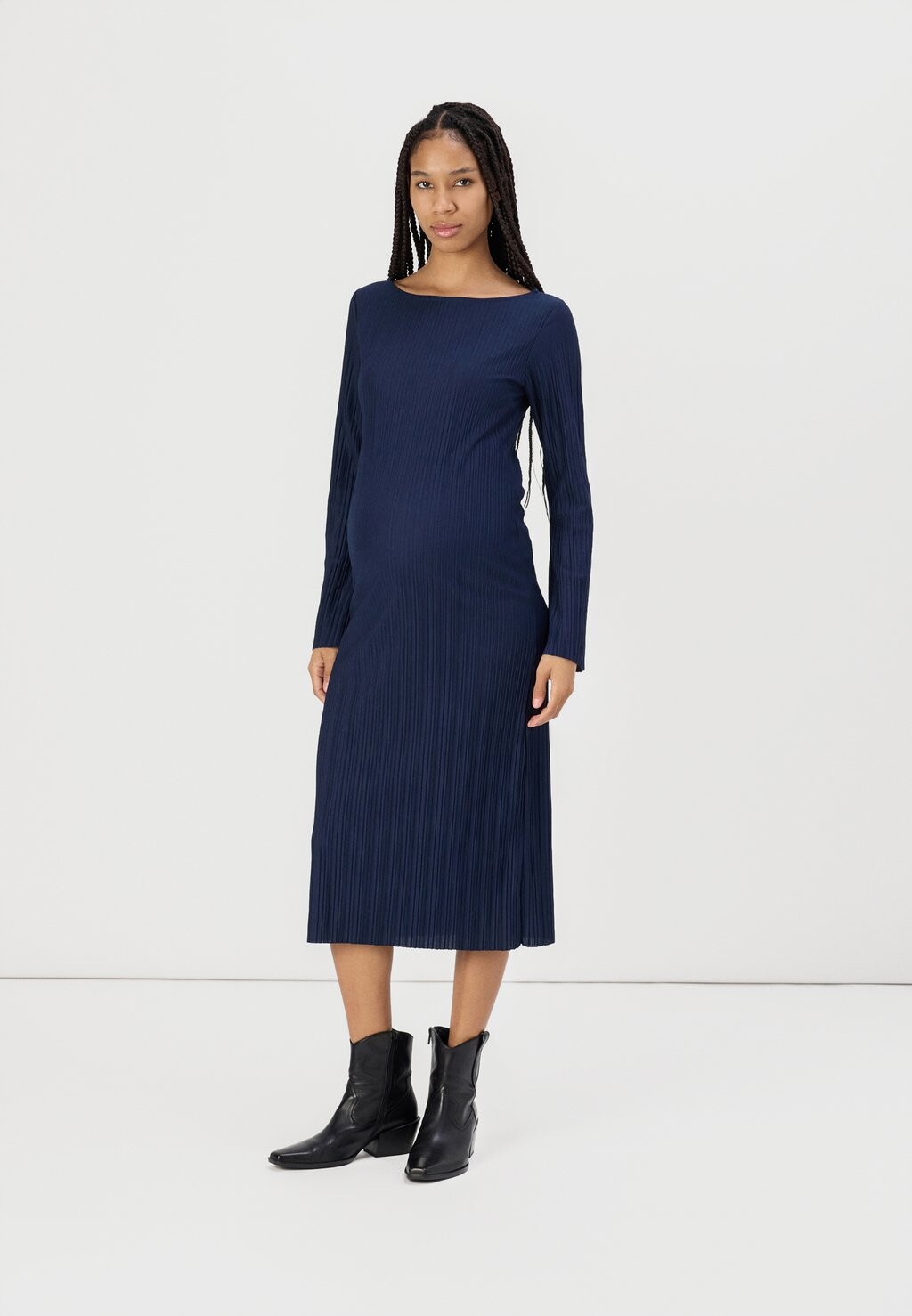 

Платье-джемпер MLCALVIA MIDI DRESS MAMALICIOUS, темно-синий