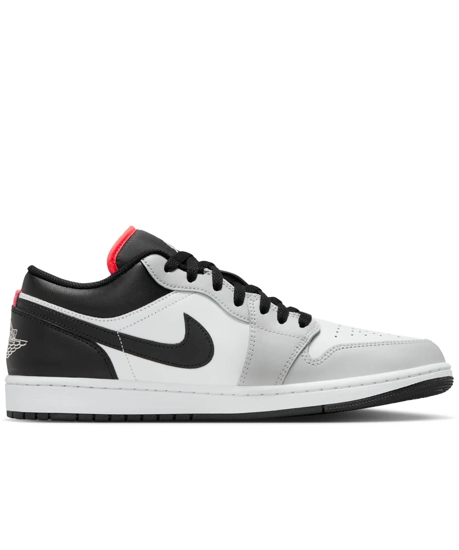 Мужские кроссовки Air Jordan 1 Low из натуральной кожи JORDAN BRAND серые — фото 3