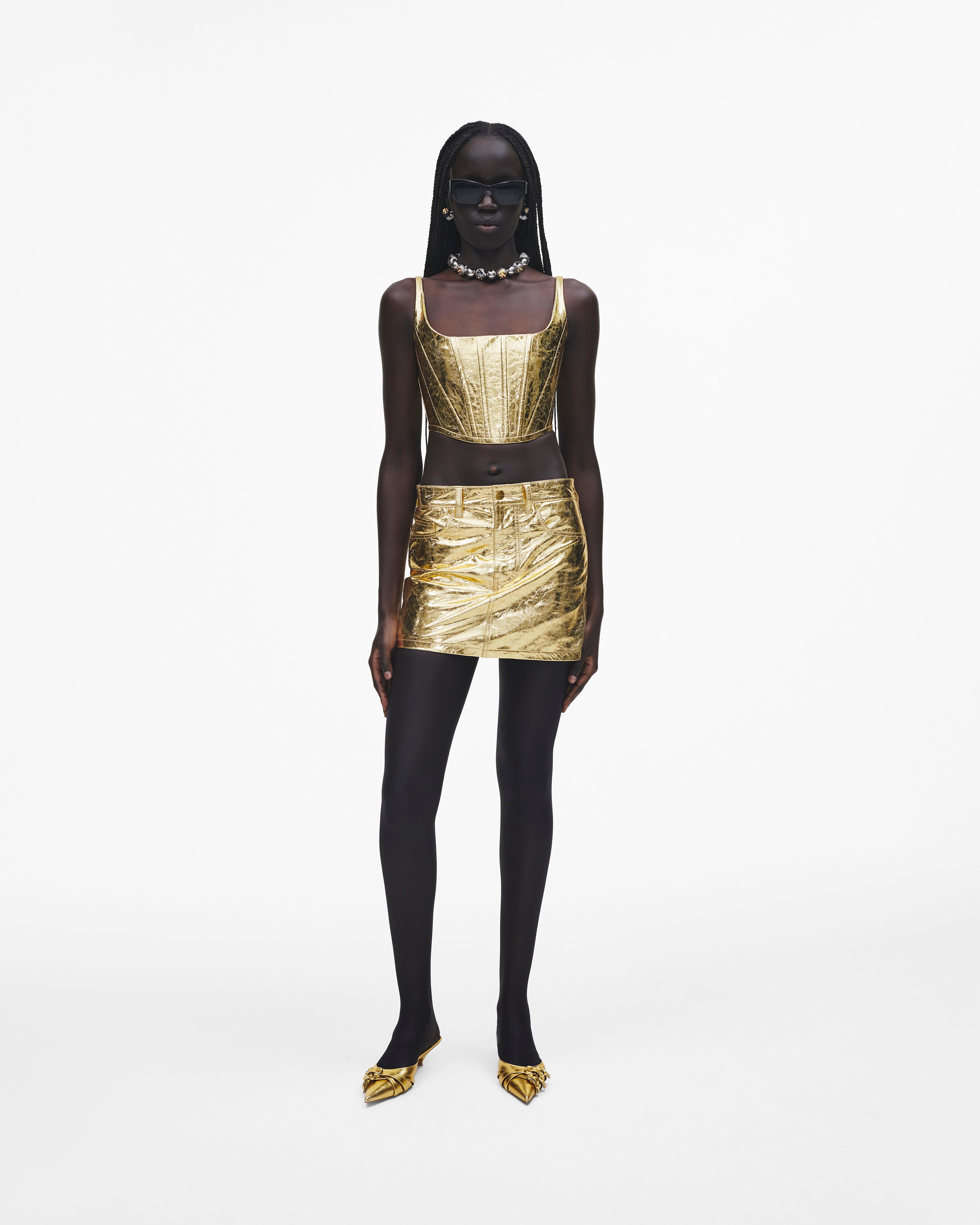 

Кожаный корсет Marc Jacobs, золотой