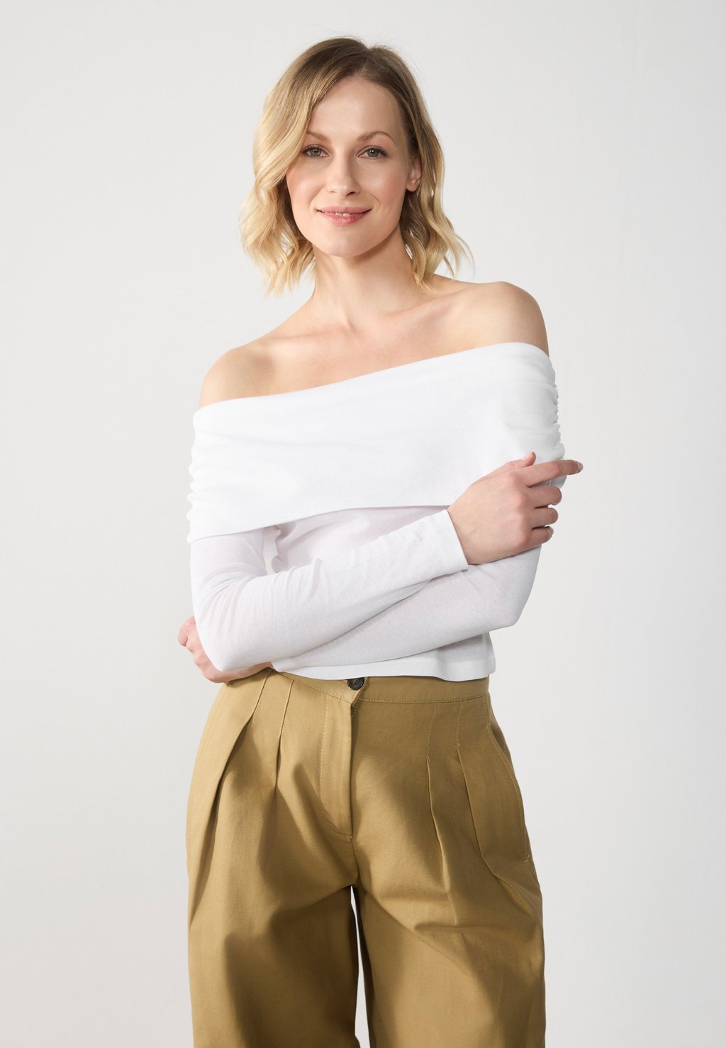 

Топ с длинными рукавами Anna Field by Zalando, кремовый