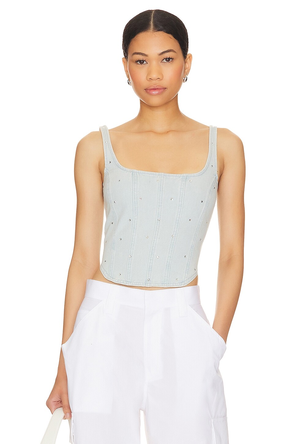 

Топ superdown Margo Corset, цвет Light Blue Wash