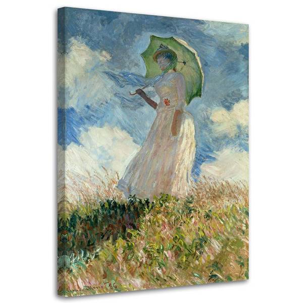 

Фреска Feeby Frau mit Regenschirm - C.Monet,, синий