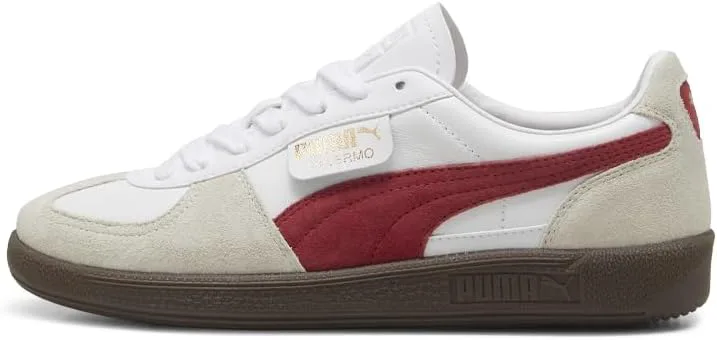 Мужские кожаные туфли Puma Palermo, серый/красный — фото 3