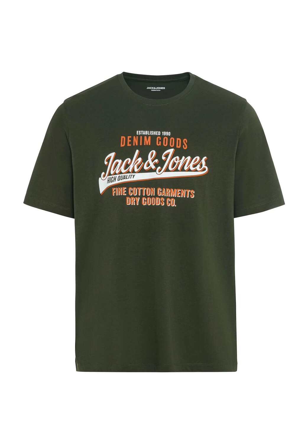 

Мужская хлопковая футболка с логотипом ORIGINALS by JACK & JONES, цвет 176344 Kombu Green