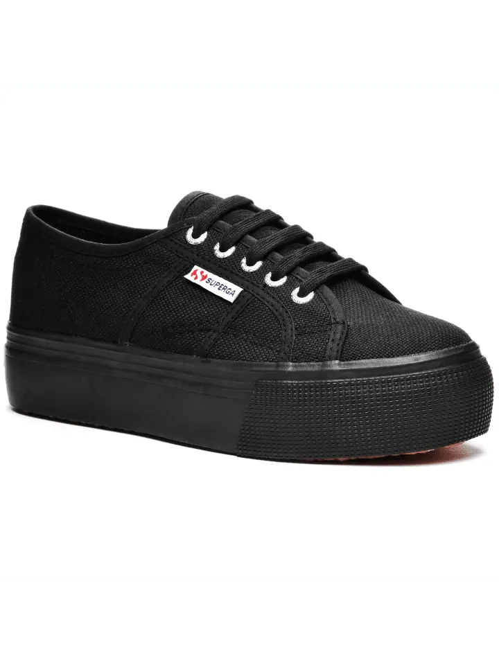 

Кроссовки на шнуровке Superga, черный