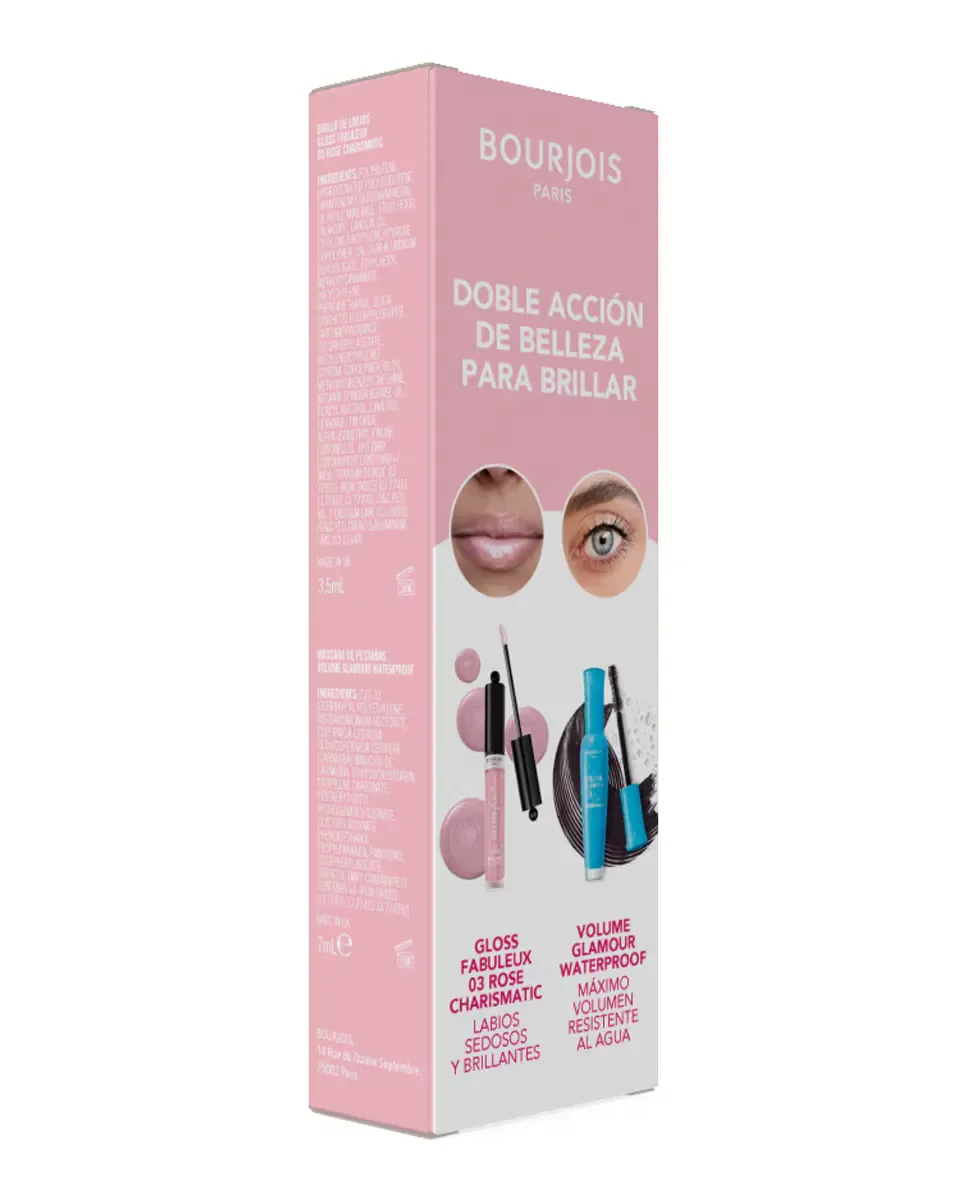 Блеск для губ Gloss Fabuleux Тушь для объема Glamour Водостойкая Bourjois, 3 — фото 2