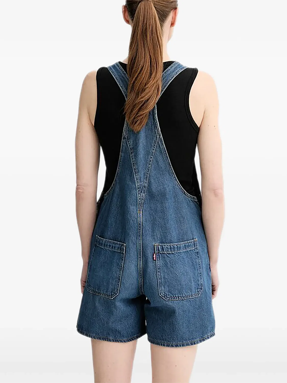 Джинсовый комбинезон с накладными карманами Levi's, синий — фото 3