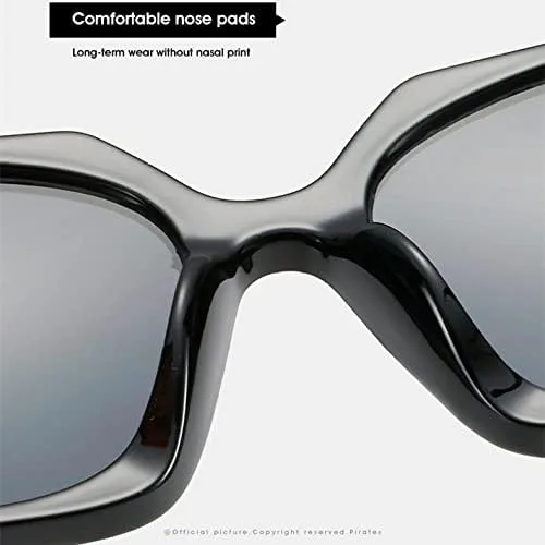 

Солнцезащитные очки в стиле ретро Polygon для женщин, винтажные солнцезащитные очки с градиентным переходом, защита от ультрафиолета UV400 для мужчин MTZJH, Black