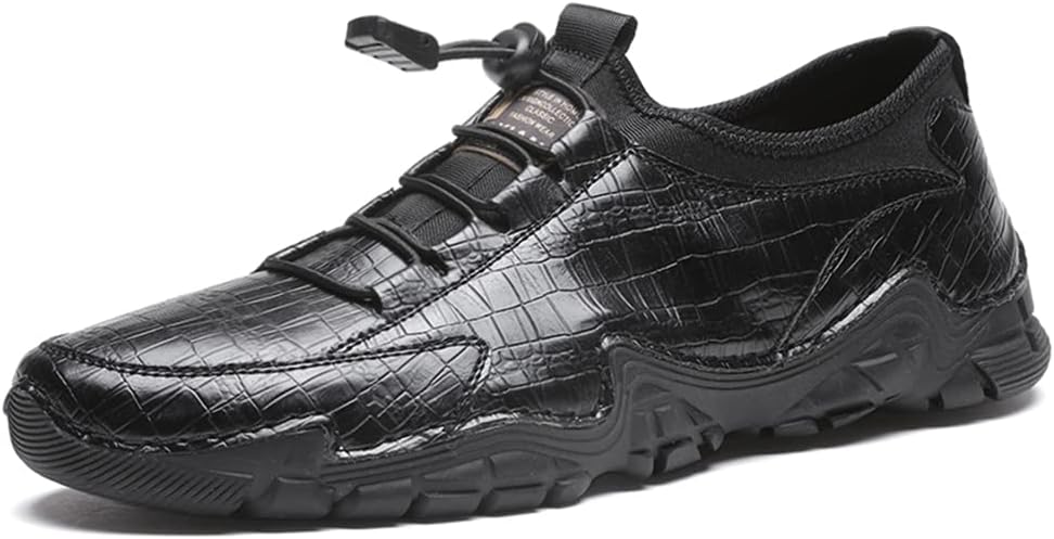 

Мужские черные кожаные лоферы LLTMALL, легкие, без застежек, и прогулок