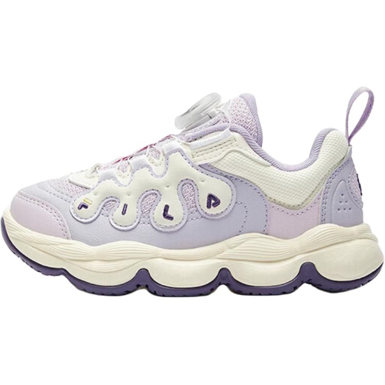 

FILA KIDS BOA нескользящие износостойкие низкие детские баскетбольные кроссовки beige purple для детей 3-7 лет
