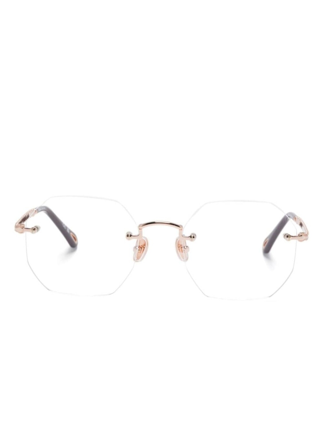 

Очки в шестиугольной оправе Chloé Eyewear, золотой
