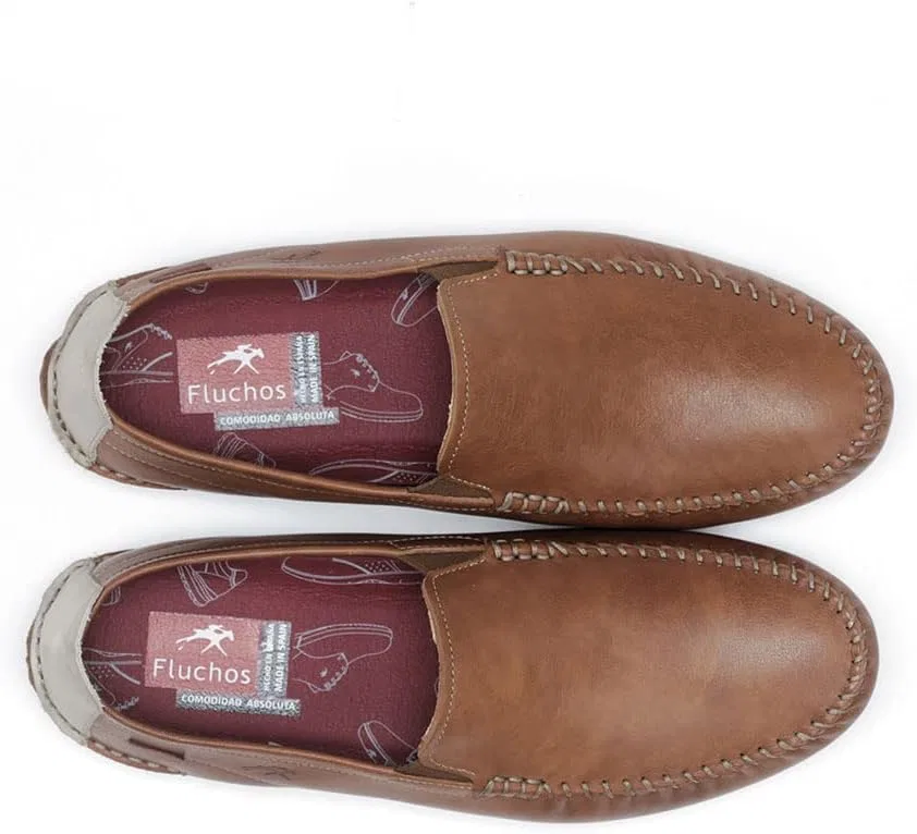 Туфли Fluchos F1173 Dorian Herren-Loafer, Brown Cuero — фото 4