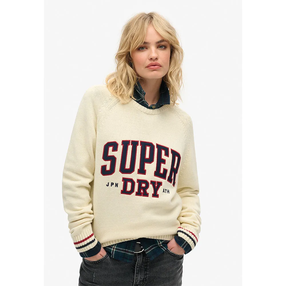 

Свитер Superdry Slouchy Graphic, бежевый