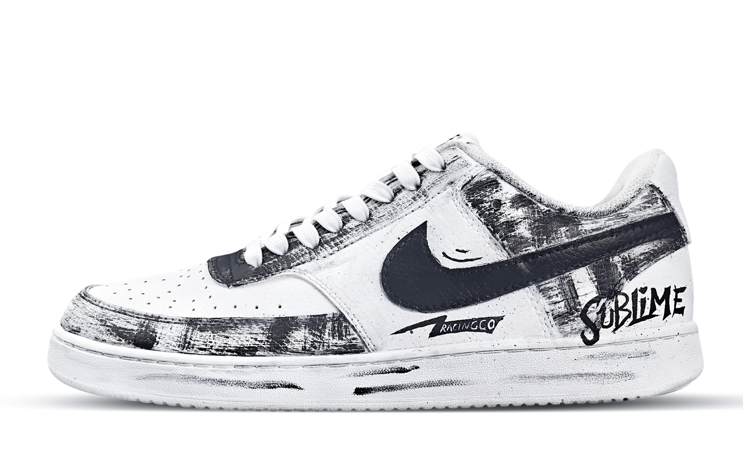 

Nike Court Vision 1 Letter Trap Low top Skateboard Shoes мужские черно-белые