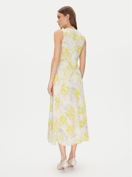 Летнее платье стандартный крой Print Abstract Ecovero Vn Dress LV044B059G Calvin Klein, желтый — фото 2