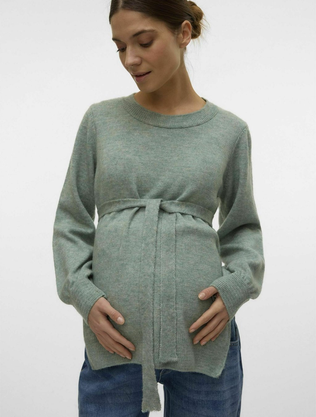 

Джемпер NORMAL GESCHNITTEN RUNDHALS MAMALICIOUS, цвет Chinois Green