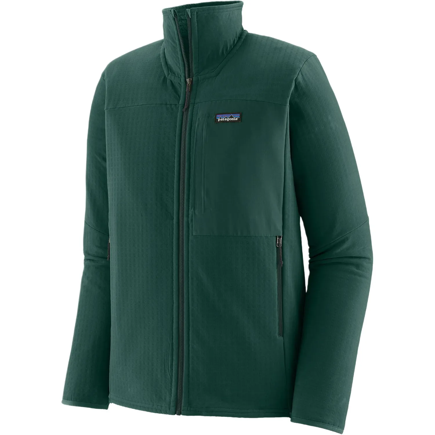 Куртка с капюшоном R2 TechFace на молнии Patagonia, Waterfall Green/CASG
