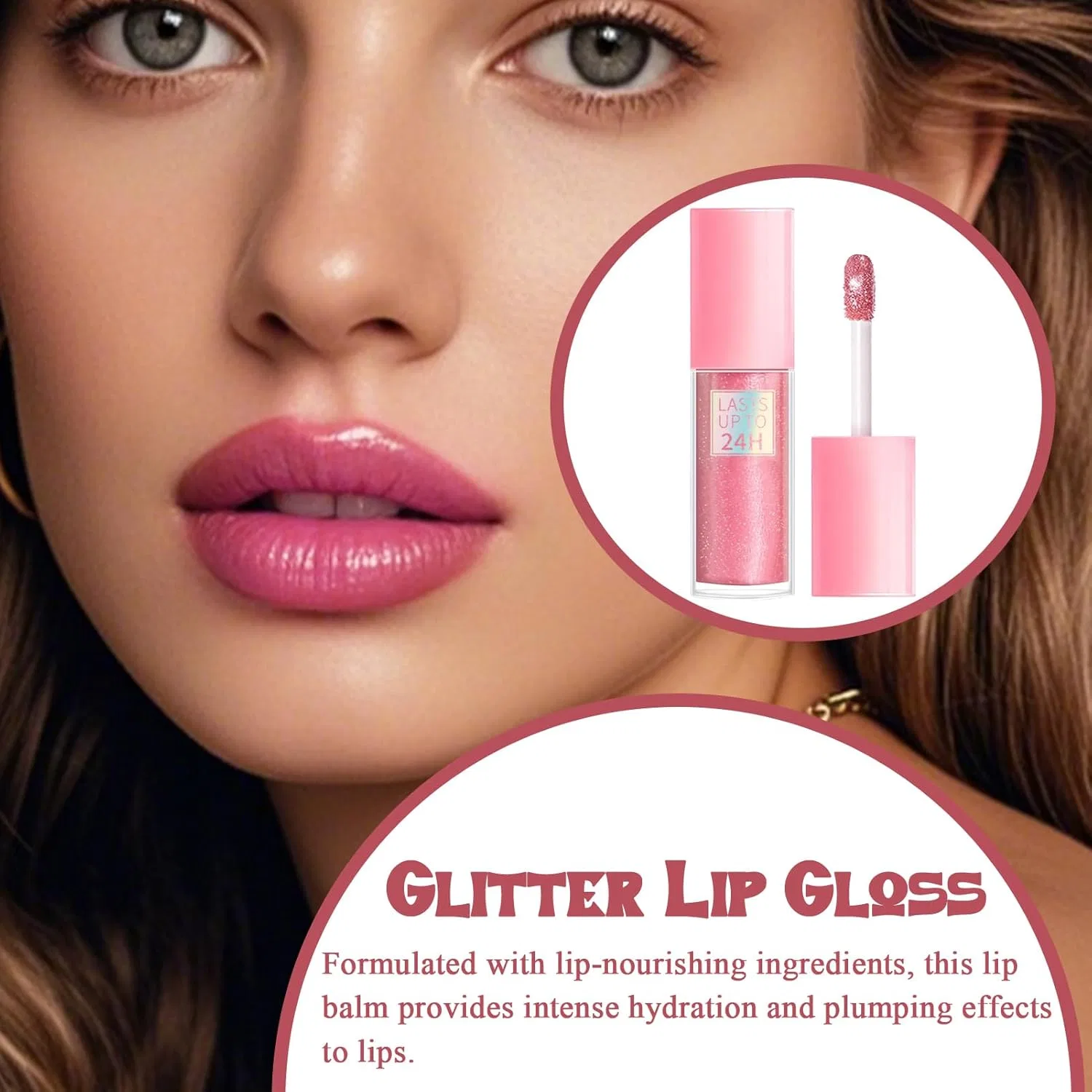 Блеск для губ Shi ммer Lip Plumper Gloss с мерцающим финишем, увлажняющий, 01# — фото 2