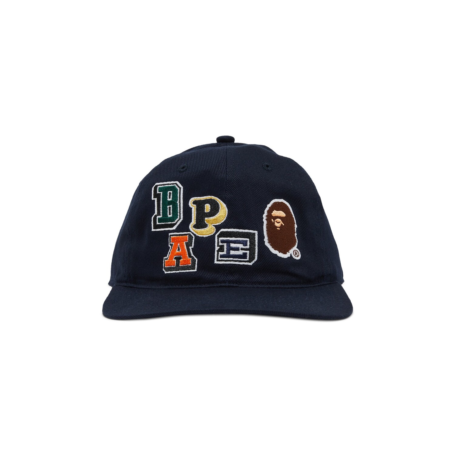 

Кепка патч-панели BAPE Multi Fonts, темно-синяя
