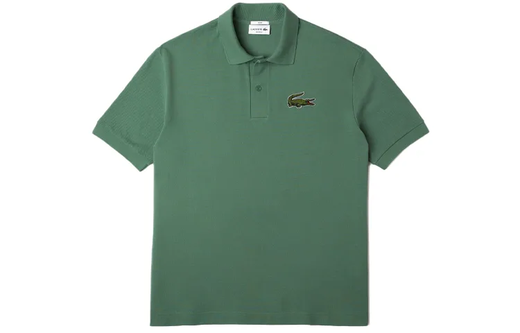 Футболка-поло Lacoste унисекс с воротником-поло, умеренный прямой крой, Tree Green
