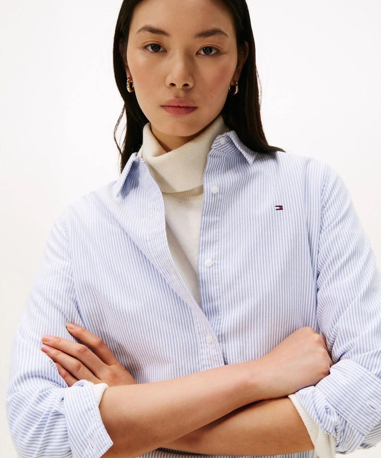 Рубашка Оксфорд свободного кроя TOMMY HILFIGER, Blue 04L — фото 2