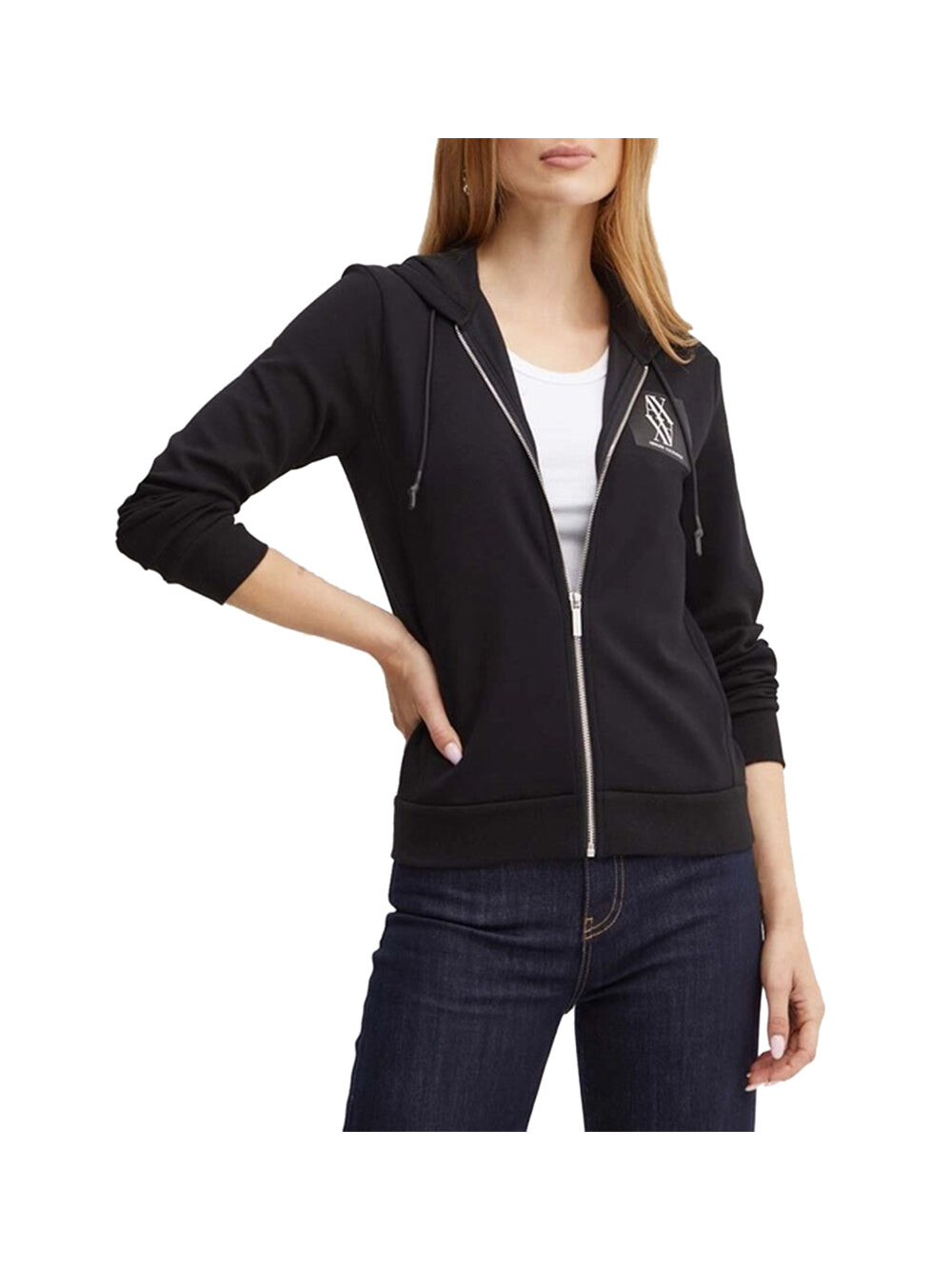 

Черная женская толстовка Armani Exchange