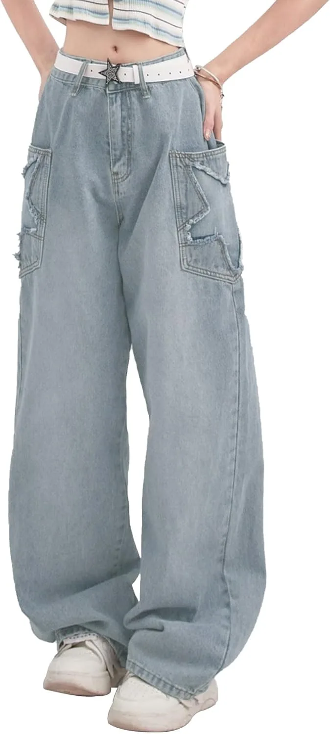 

Kisswow Star Jeans Cyber Y2k Cargo Pants